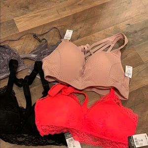 Strappy, front close and racer back bras